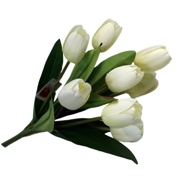 Telmo Real Feel PU Tulips 9-Head Artificial Mother's Day Flower Latex Bouquet