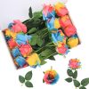 TELMO  Artificial Silk Rainbow Rose Flower Bouquet for DIY Any Arrangement Home Decor Wedding Party - Image 4