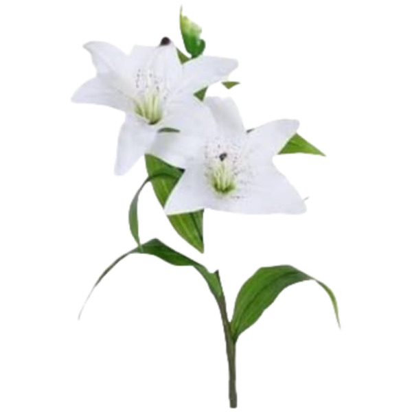 Telmo 28" 3 Heads Silk Cloth lily Plastic Artificial Flowers Wendding Party