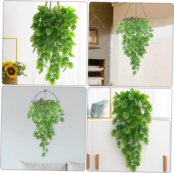 Telmo Fake Plant Monstera Leaf Faux Plant Wall Vine Green Leaf Vine Wall Artificial Hanging Plant Faux Vine Garland Hanging Vines Fake Weeping Plant Simulated Weeping Plant Plastic Vine - Image 7