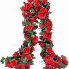 Telmo 2 Pack (14FT) Artificial Rose Vine Fake Flowers Garland Hanging Silk Rose Ivy Plants Vine - Image 5