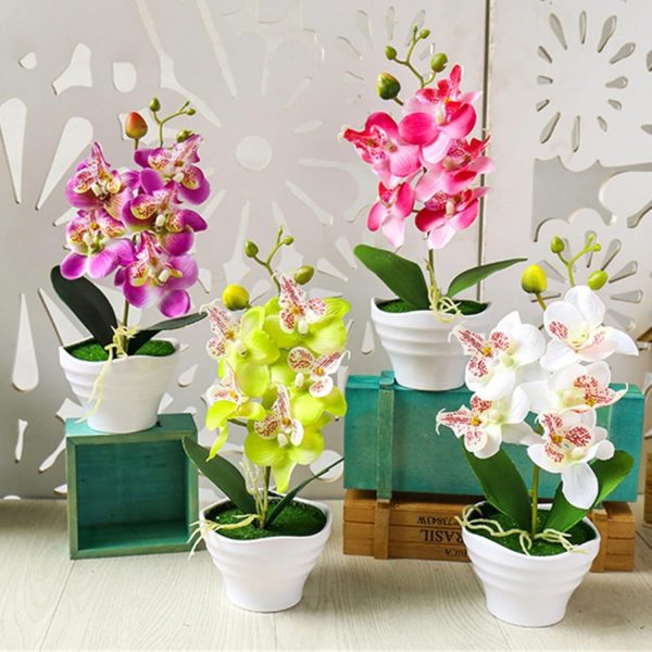 Telmo Artificial Phalaenopsis Bonsai Flower Set, Artificial Orchid Flowers - Image 10