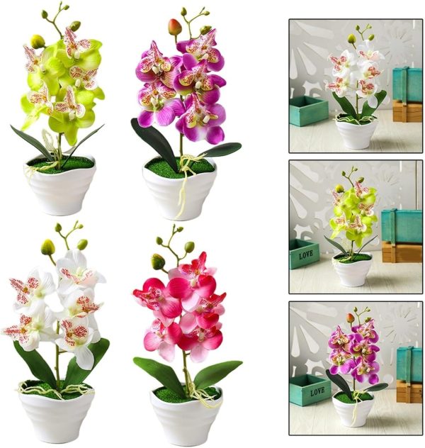 Telmo Artificial Phalaenopsis Bonsai Flower Set, Artificial Orchid Flowers - Image 9