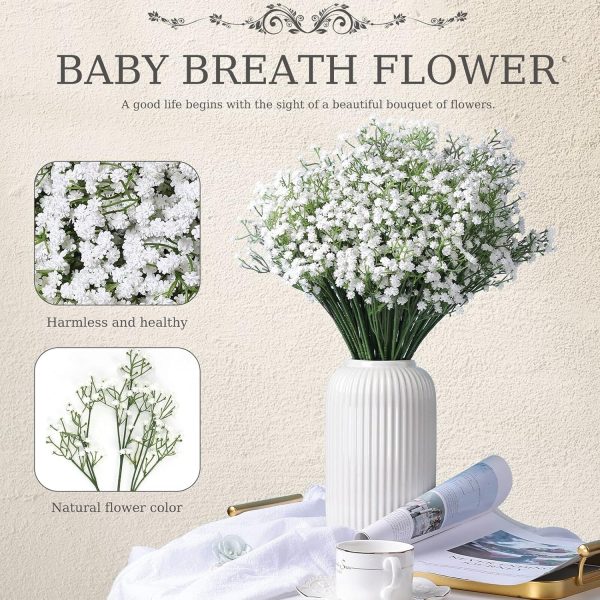 Telmo Baby breath flower Gypsophila Real Touch Flowers for Wedding Party Home Garden Decoration 30 bundles - Image 5