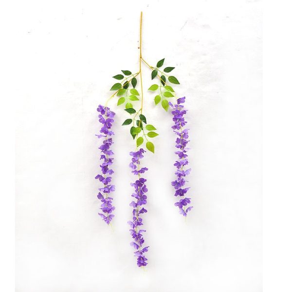 Telmo Artificial Fake 12PCS Wisteria Vine Rattan Hanging Garland Silk Flowers String Home Party Wedding Decor - Image 7