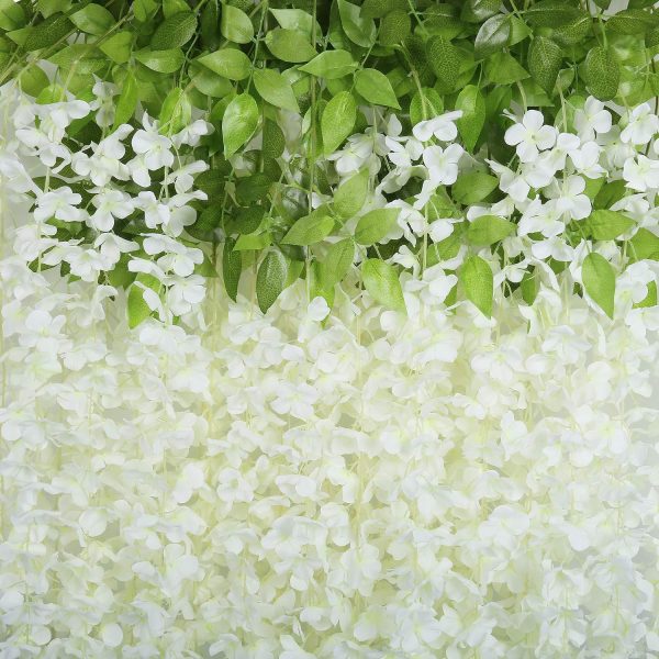 Telmo Artificial Fake 12PCS Wisteria Vine Rattan Hanging Garland Silk Flowers String Home Party Wedding Decor - Image 6