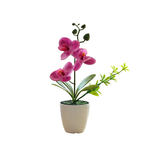 Telmo Mini Little Phalaenopsis Bonsai Fuchsia Artificial Plants