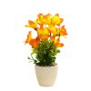 Telmo Flower White Orchid Plastic Potted Artificial Handmade Mini Plant​ - Image 7