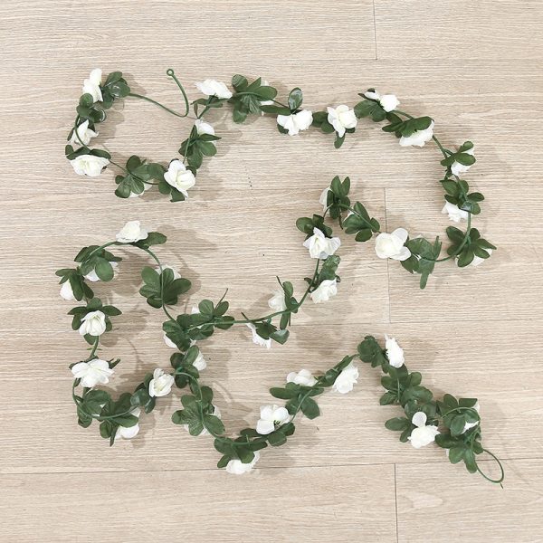 Telmo Artificial Flower Garland, Rose Lifelike flower Vine 45 Heads Flower - Image 10