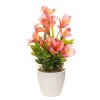 Telmo Flower White Orchid Plastic Potted Artificial Handmade Mini Plant​ - Image 6