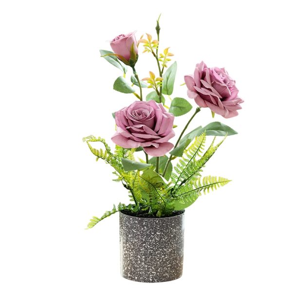 Telmo Artificial Rose Bonsai Flower Set, Artificial Rose Flowers - Image 5