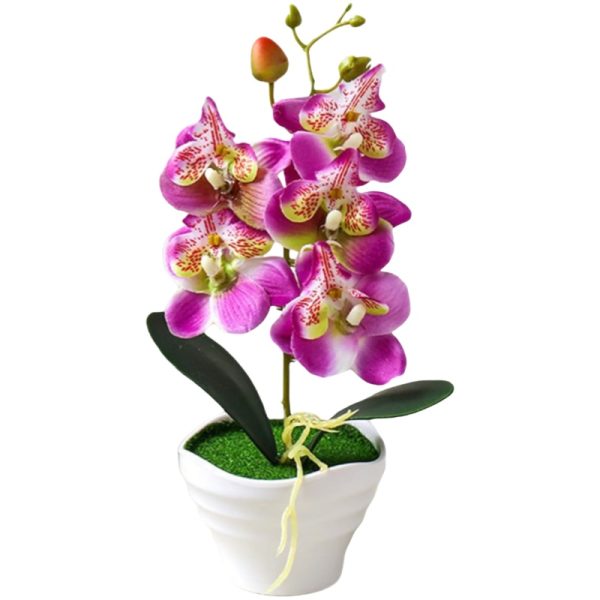 Telmo Artificial Phalaenopsis Bonsai Flower Set, Artificial Orchid Flowers