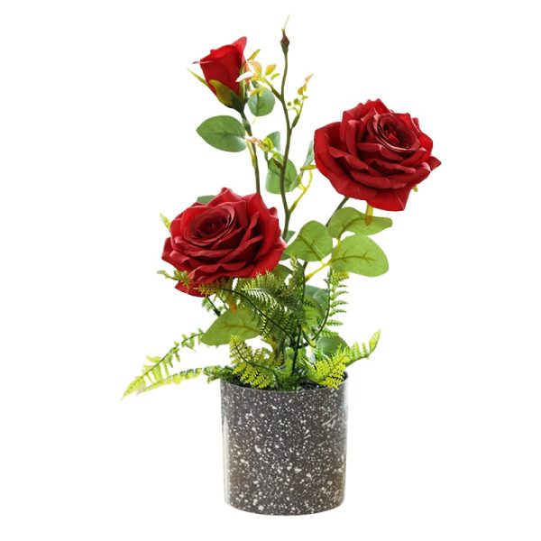 Telmo Artificial Rose Bonsai Flower Set, Artificial Rose Flowers