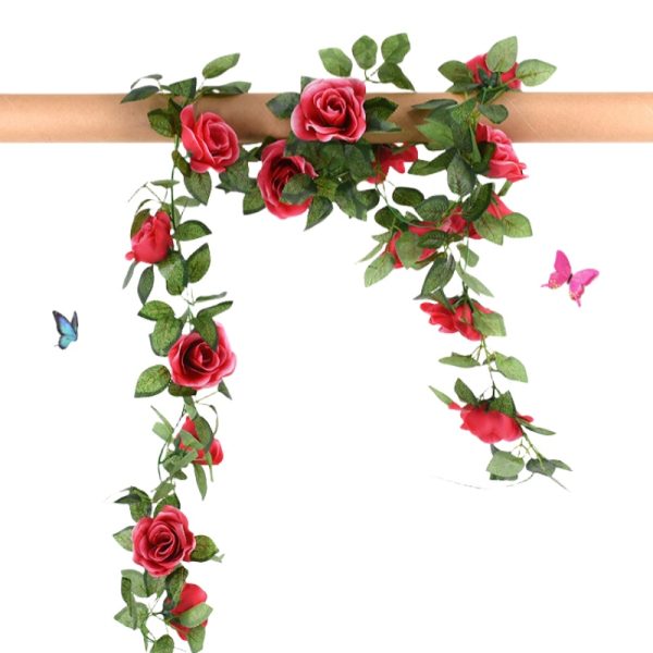 TELMO 14Ft 173" Artificial Rose Vine Hanging Flowers Garland - Image 5