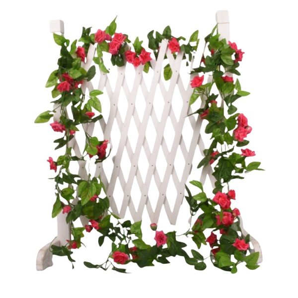 TELMO 87inch*2 Artificial Rose Vine Hanging Flowers Garland