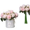TELMO 12 Heads Fake Rose Silk Flower Bridal Wedding Bouquet Artificial Flower - Image 3