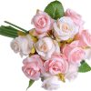 TELMO 12 Heads Fake Rose Silk Flower Bridal Wedding Bouquet Artificial Flower - Image 2