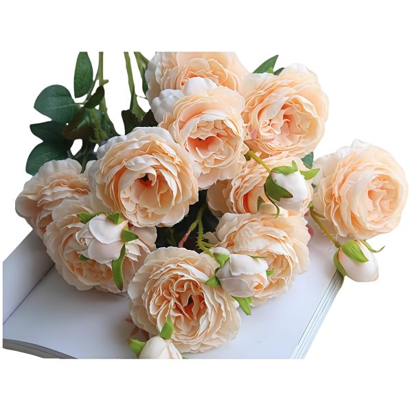 TELMO 3 Heads Silk Flowers Peony artificial flower for wedding office decroation - Image 16