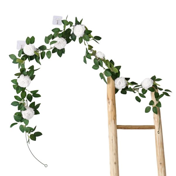 TELMO 6.56FT DIY Wreath Garland Artficial Flower 8 Roses Hanging Wall Decor - Image 11