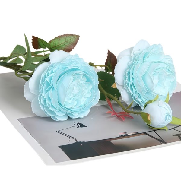 TELMO 3 Heads Silk Flowers Peony artificial flower for wedding office decroation - Image 5