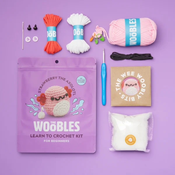 Strawberry the Axolotl Crochet Kit - Image 2